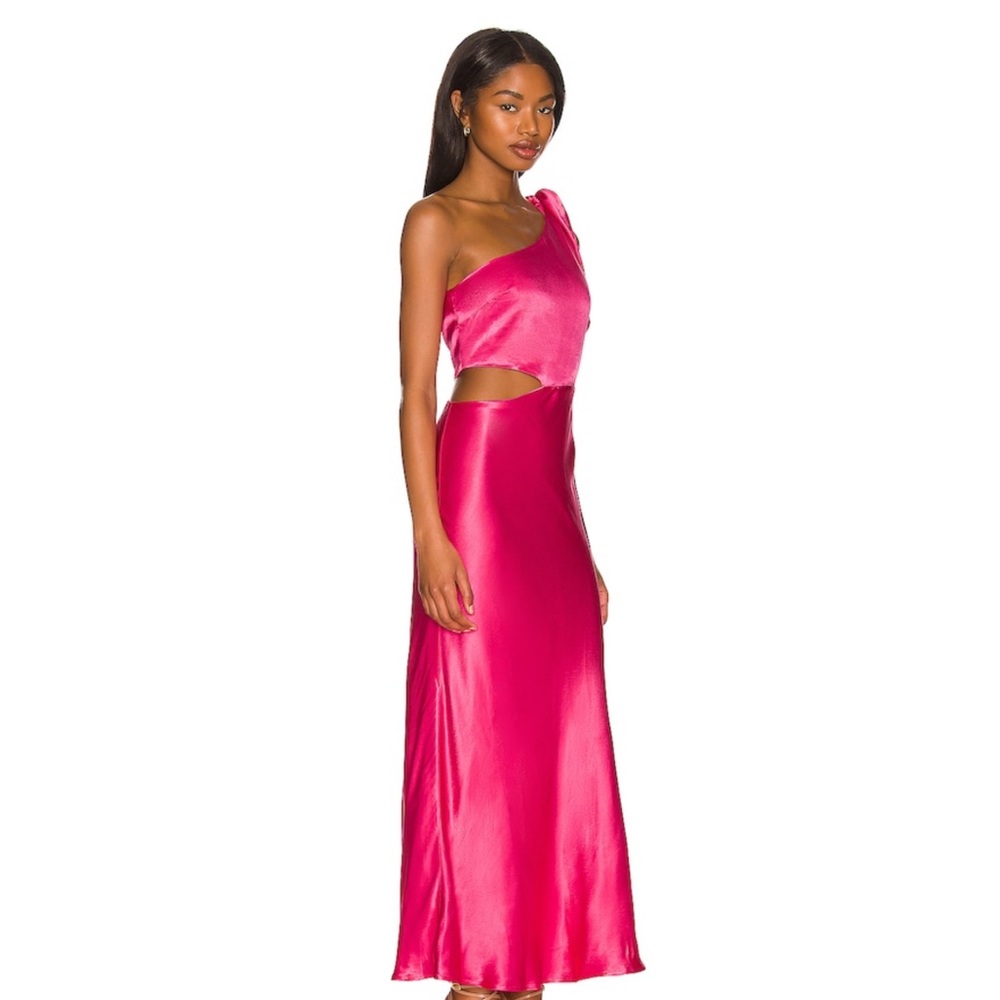 Bardot One-Shoulder Pink Dress